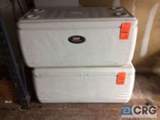 Lot of (3) large white coolers