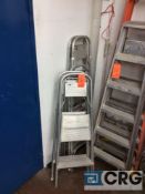 Lot of (5) assorted aluminum step ladders (wash room)