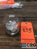 Lot of (585) 10 oz. rocks glasses with (26) racks, add'l $5 fee per rack