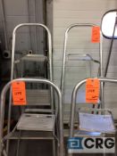 Lot of assorted aluminum step ladders (Linen room)