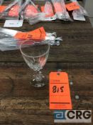 Lot of (115) 9 oz. diamond water glasses with (10) racks, add'l $5 fee per rack