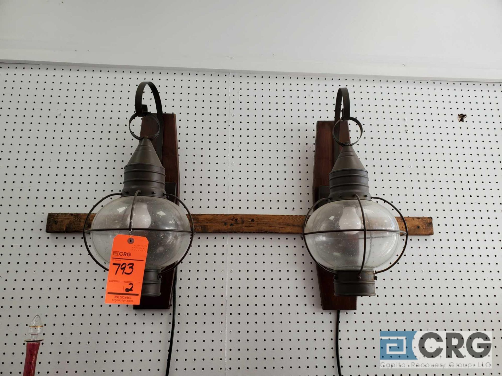 Lot of (2) rustic hanging lights