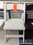 Lot of (40) white resin padded folding chair