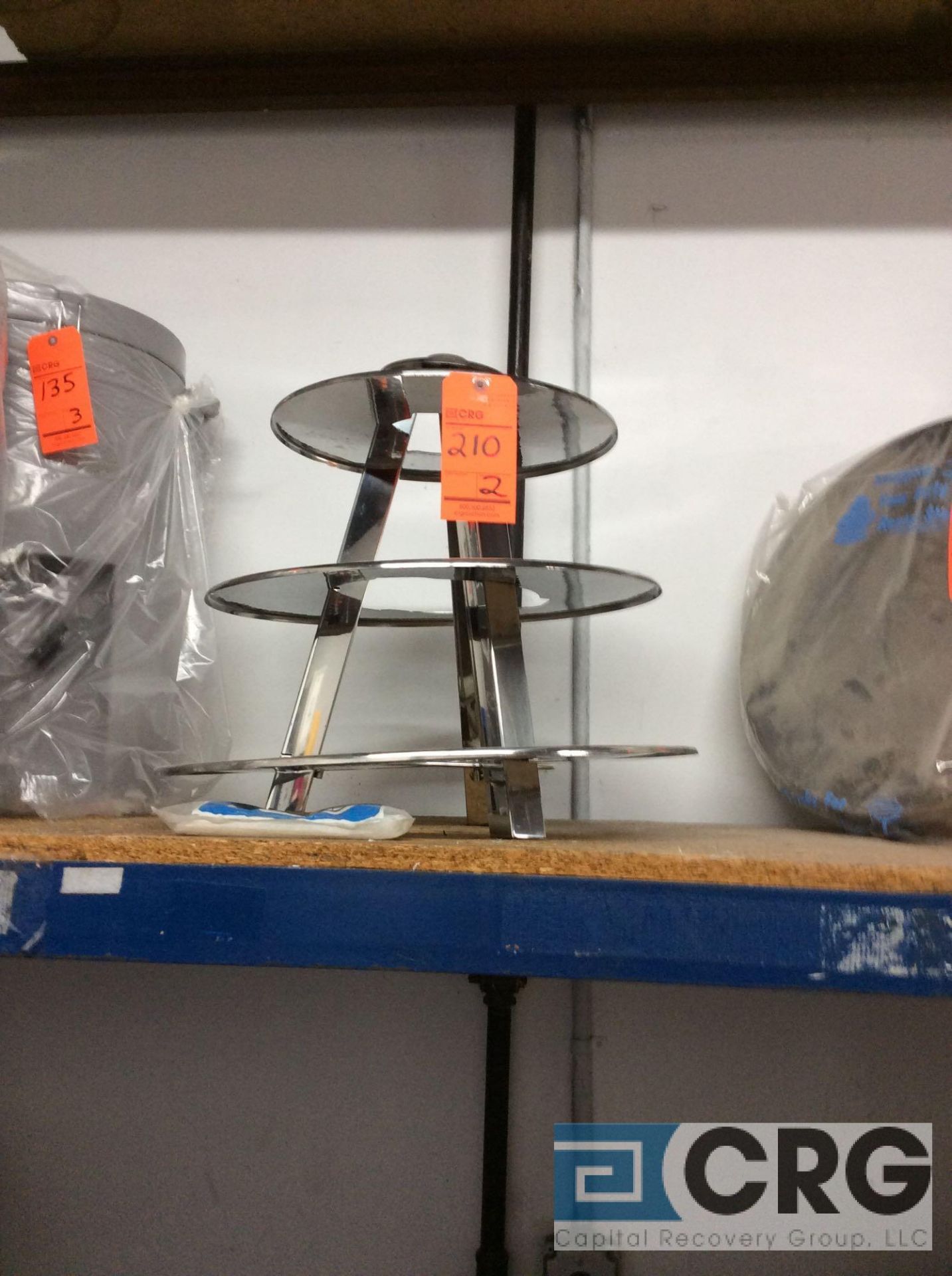 Lot of (2) stainless steel 3 tier cupcake stand - Image 3 of 3