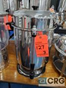 Lot of (3) assorted 110 cup stainless coffee makers