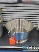 Lot of (2) stainless steel, hammered, insulated tubs