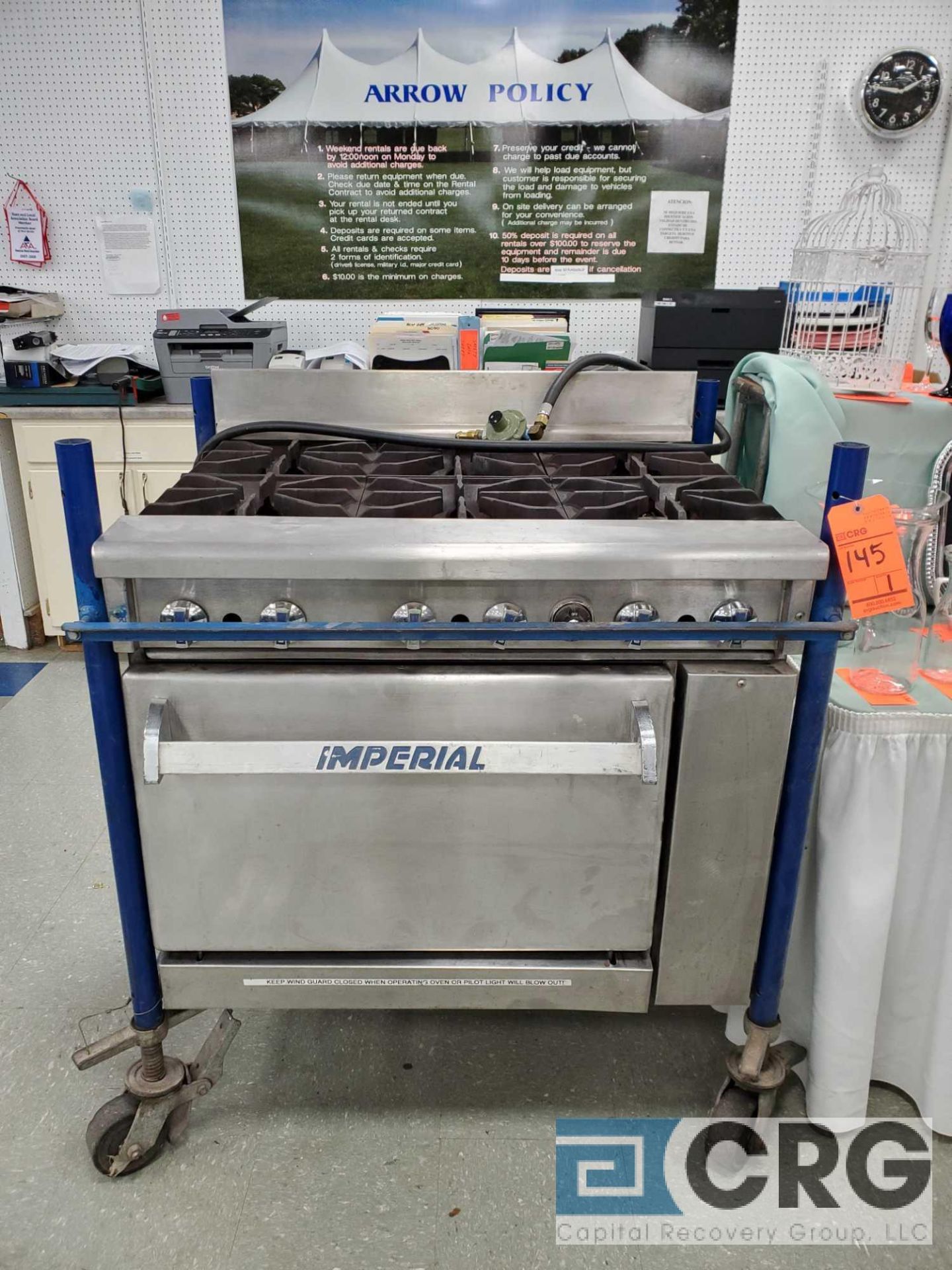 Imperial portable propane 6 burner commercial stove