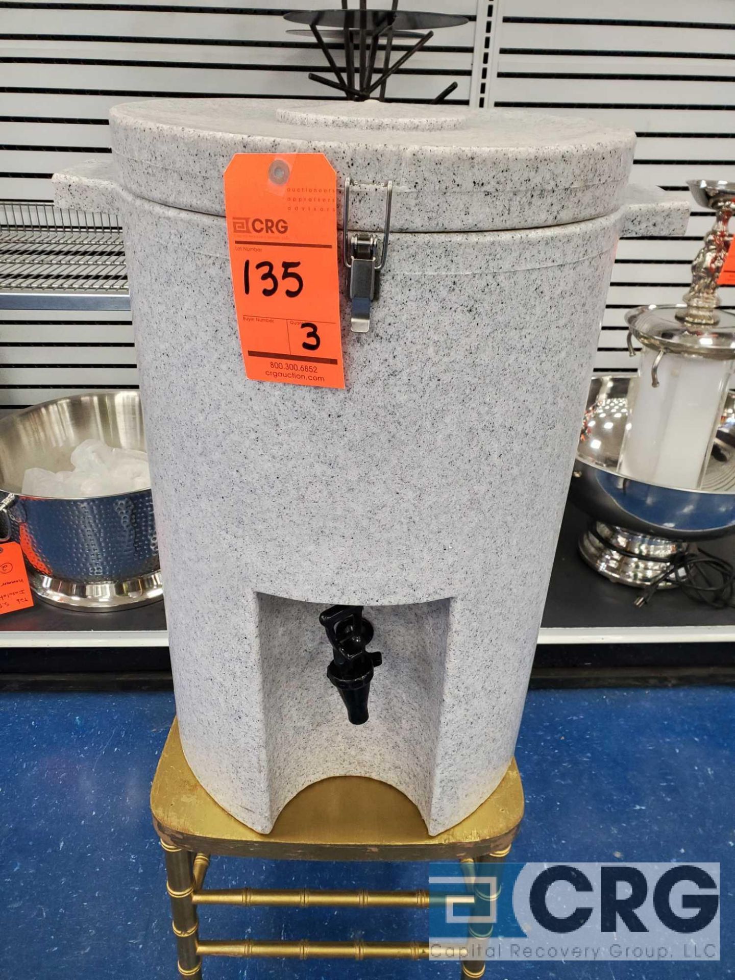 Lot of (3) 10 gallon thermal dispensers