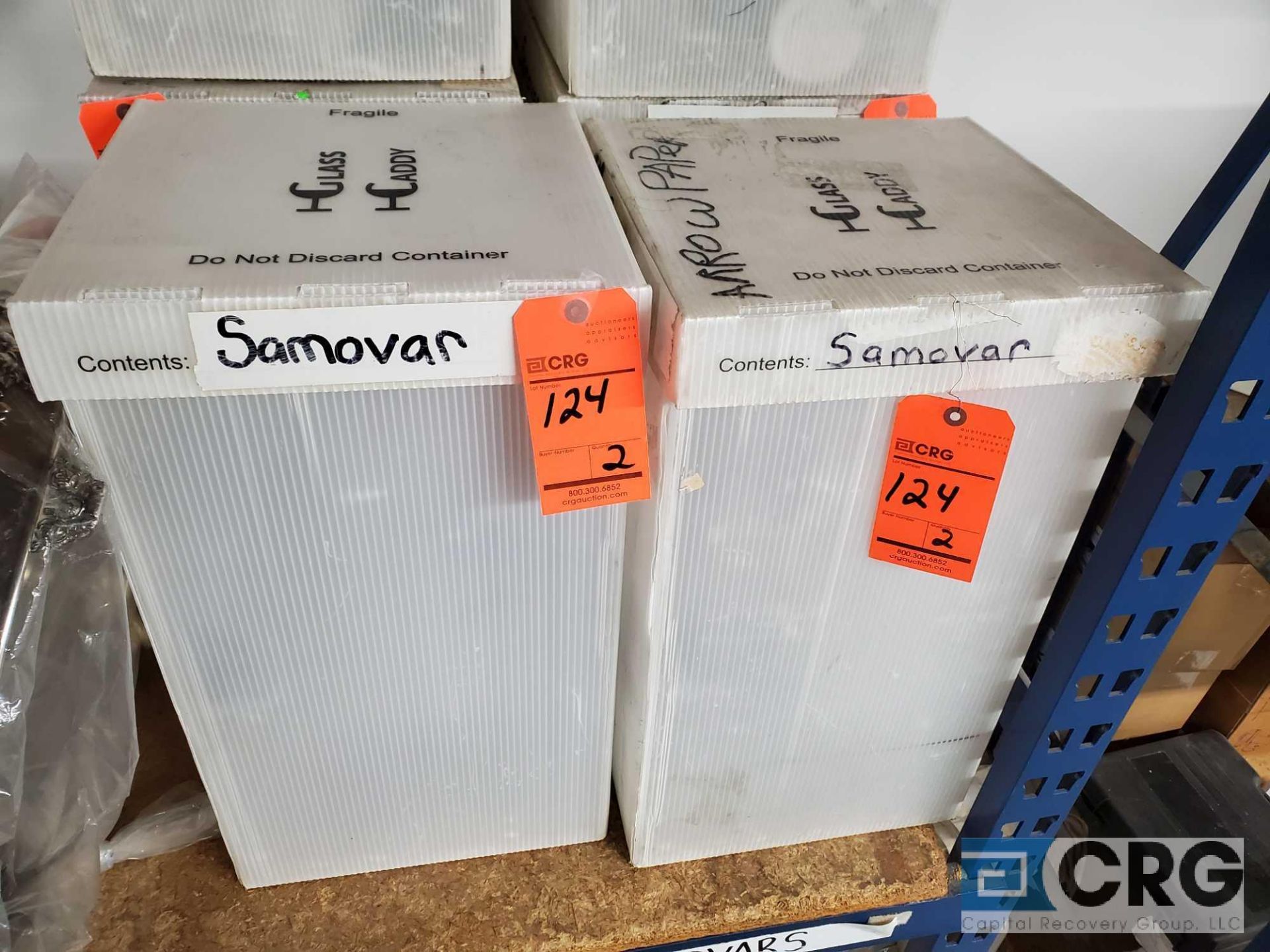 Lot of (2) assorted 50 cup stainless samovars