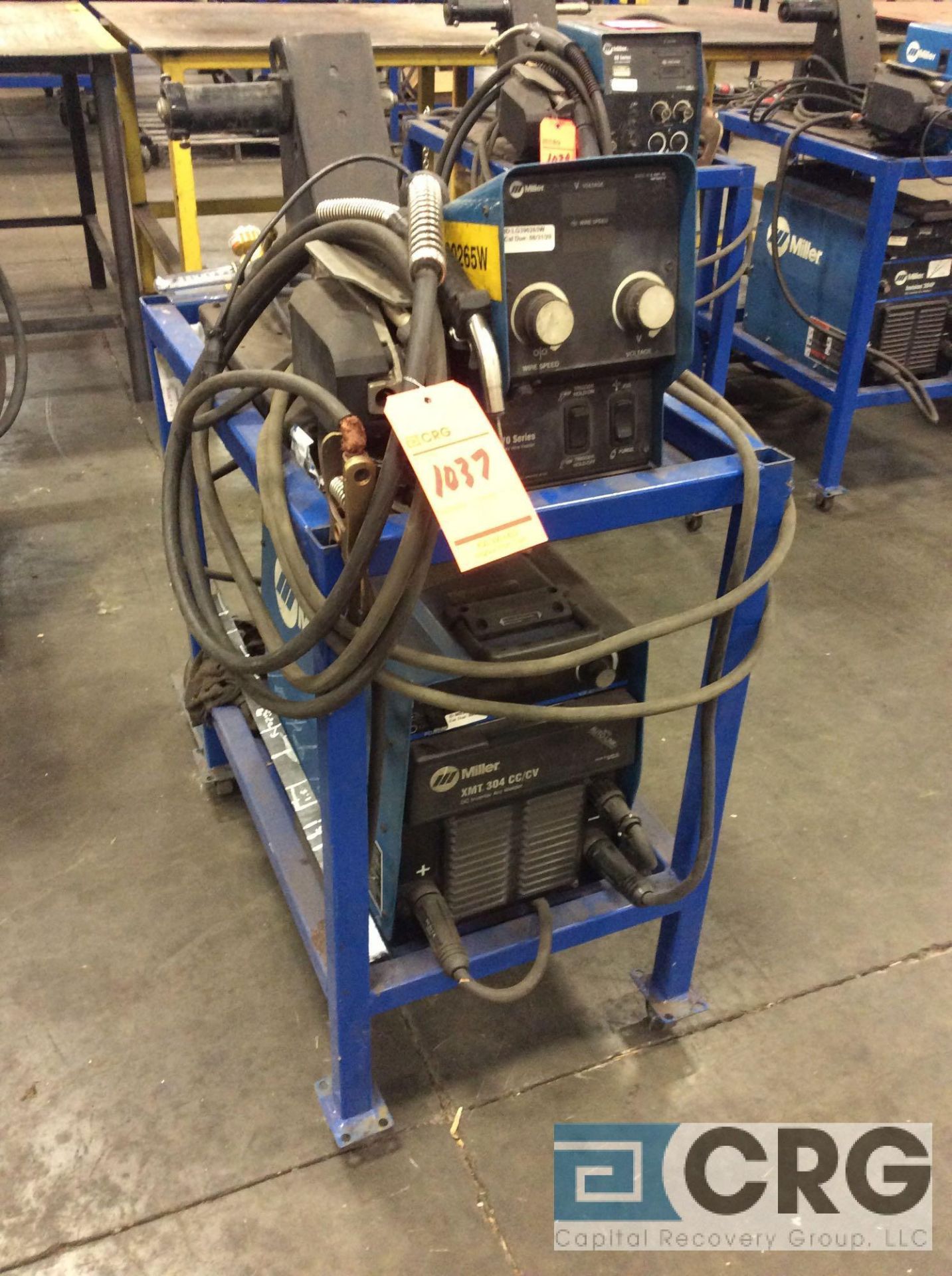 Miller XMT 304 CC/CV DC inverter arc welder, 96 max OCV, 3 phase, With 24V wire feed