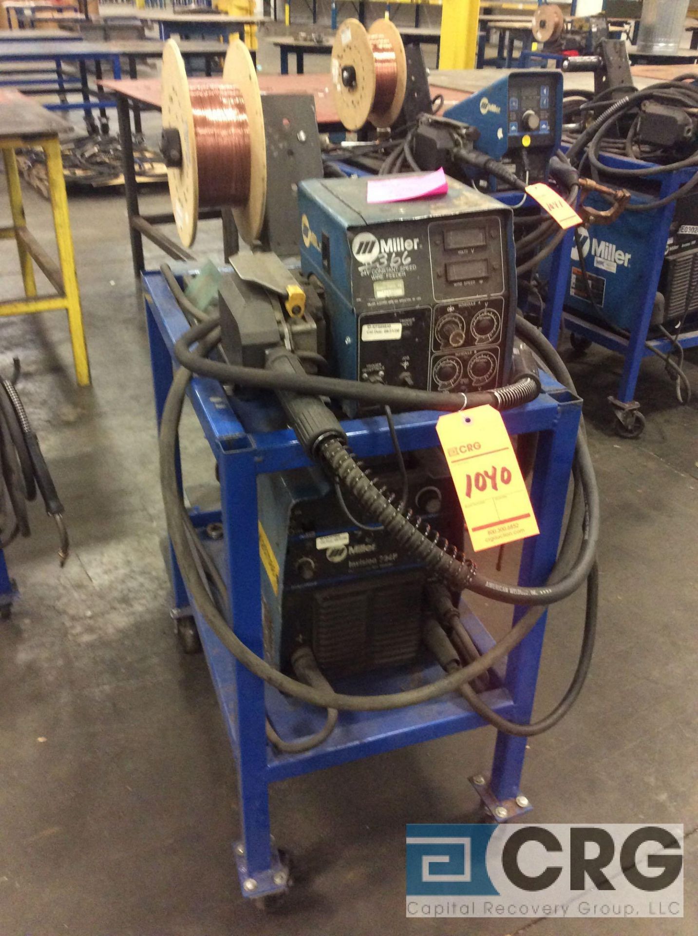 Miller INVISION 304P DC inverter arc welder, 95 max OCV, 3 phase, With 24V wire feed