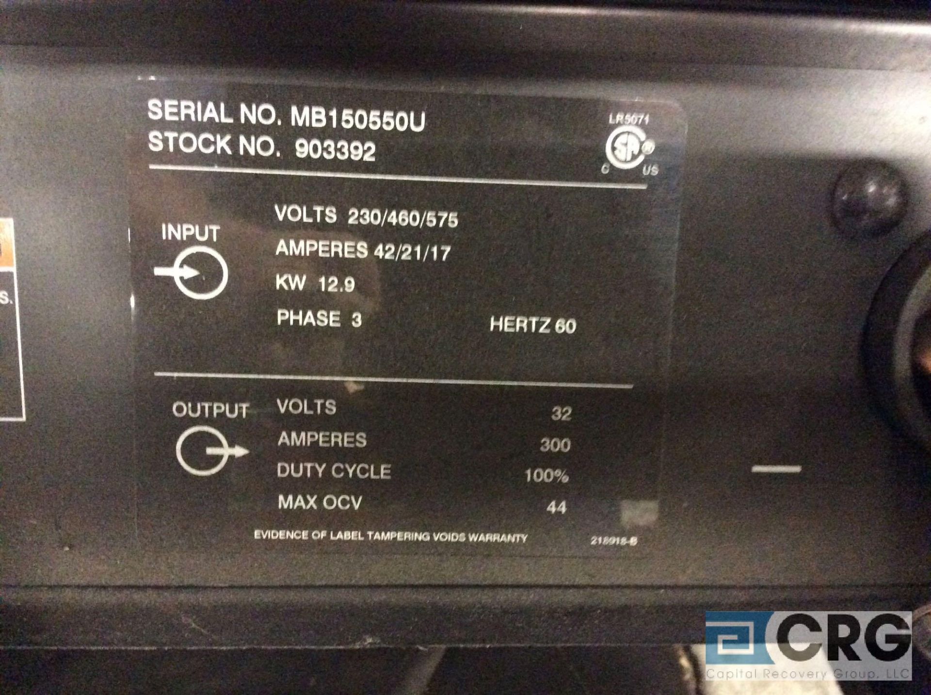 Miller DELTAWELD 302 CV/DC welder, 44 max OCV, 3 phase, With 70 Series wire feed - Image 3 of 3