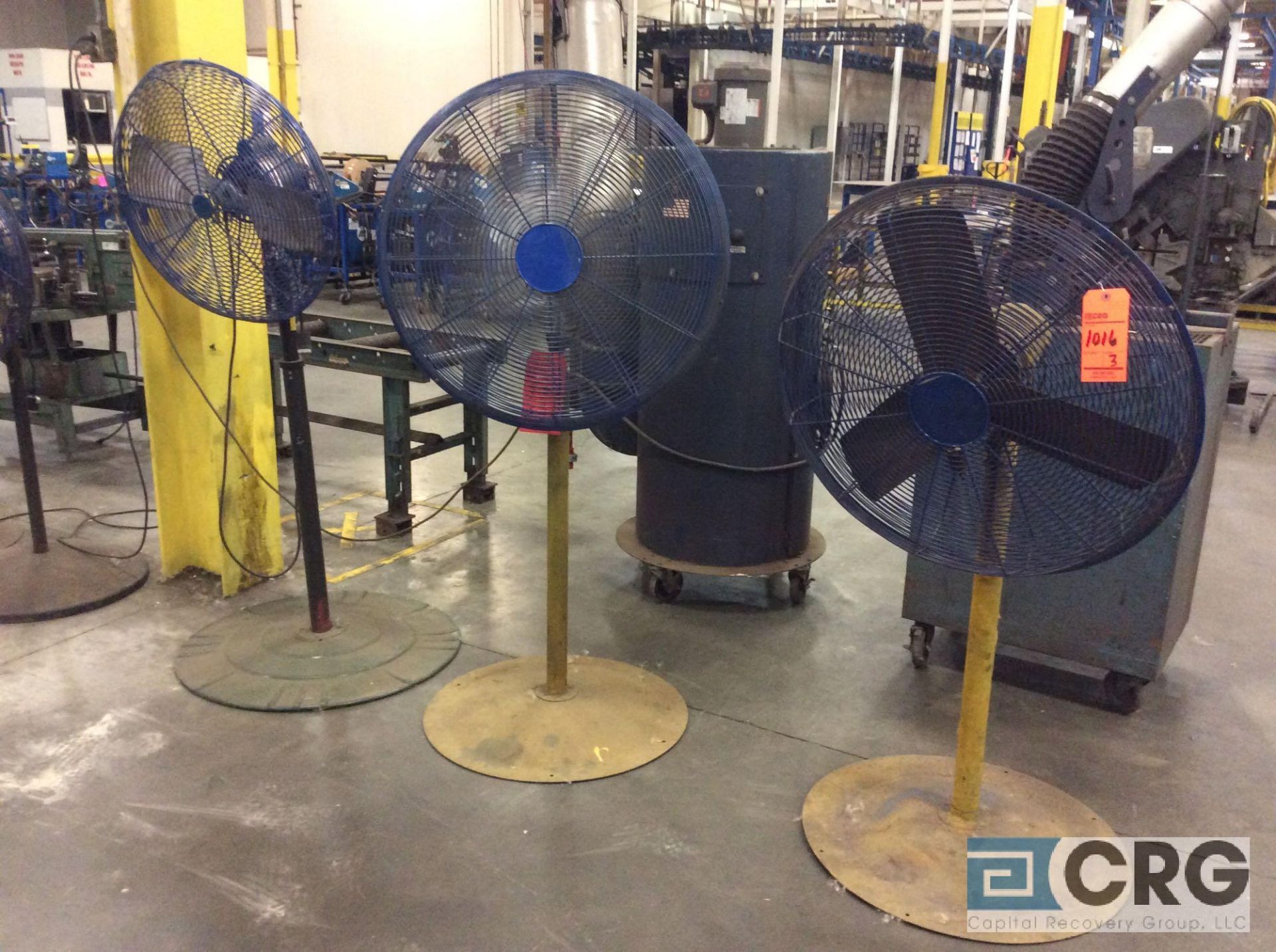 Lot of (3) pedestal shop fans