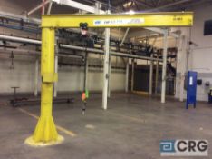 Flat Rock 1/2 ton capacity jib crane with pneumatic hoist, 12 foot arm