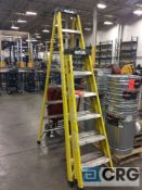 Lot of (2) Rock River fiberglass step ladders, (1) 8 foot and (1) 6 foot