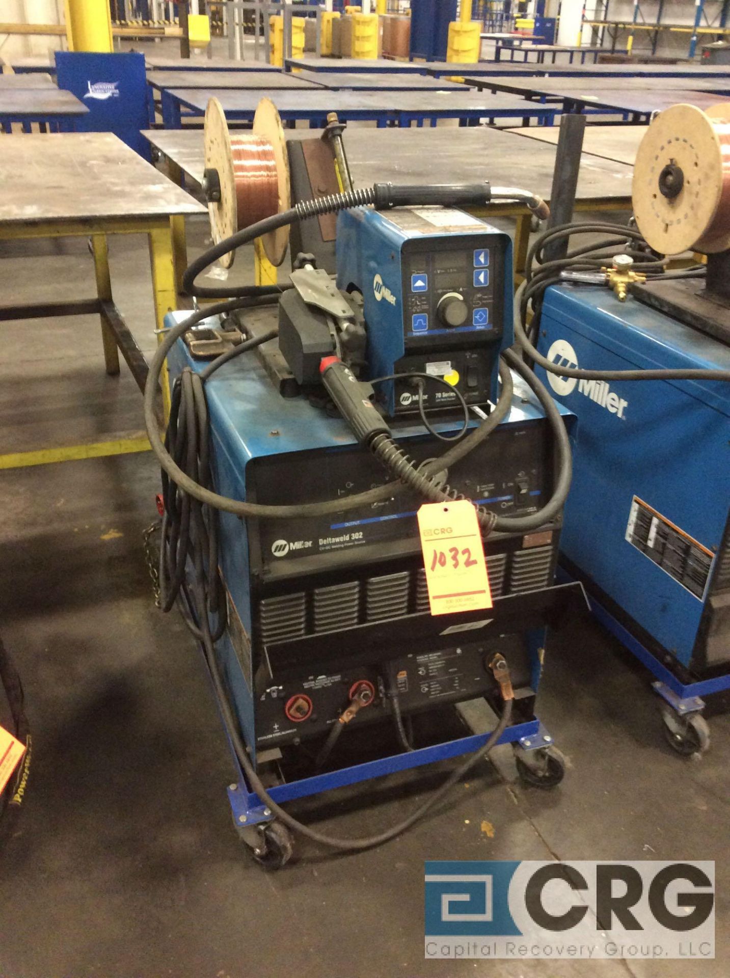 Miller DELTAWELD 302 CV/DC welder, 44 max OCV, 3 phase, With 70 Series wire feed