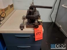 Lot of assorted items including 4 in. vise, (2) Federal gages, 0-1 mic, Bosch router m/n 690LR,