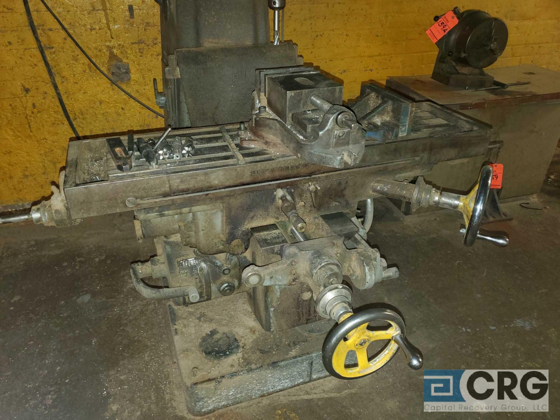 Gorton vertical milling machine, 3 phase, 240v, 1/2 in. chuck, 6 inch vise, 10 in. X 42 in. table ( - Image 4 of 4