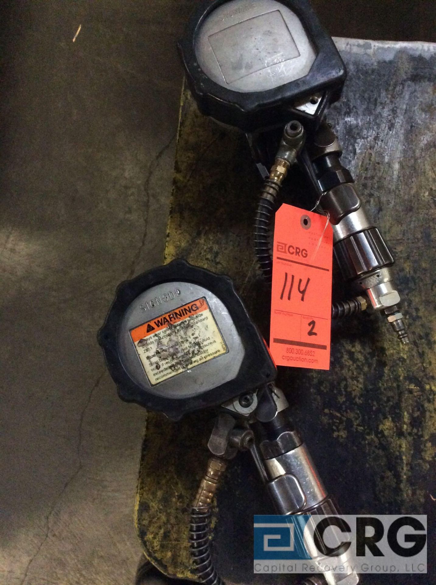 Lot of (2), Signode pneumatic heavy duty strapping tensioners