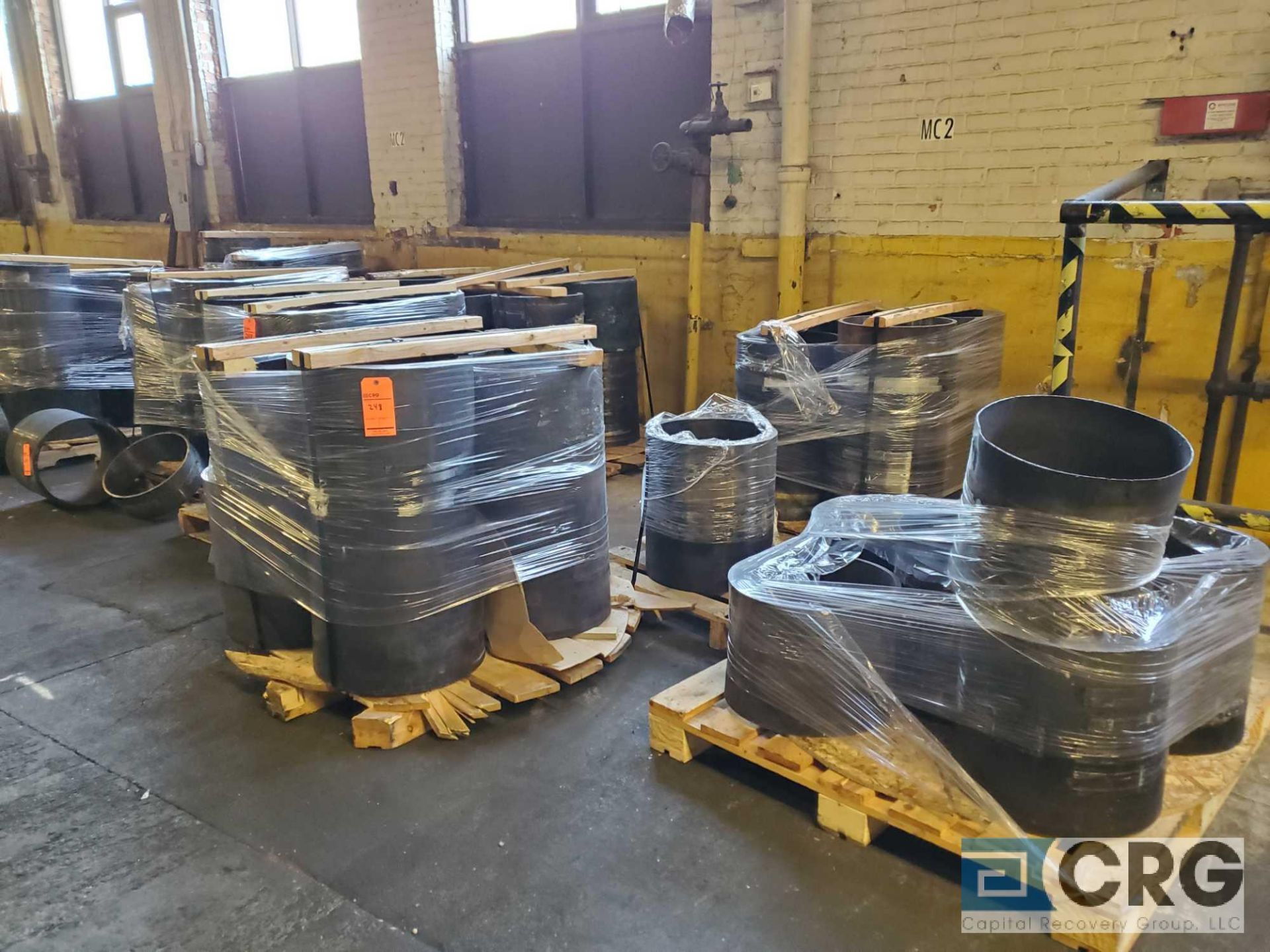 Lot of assorted round steel pipe cores, 16 in. ID, assorted lengths and thickness, including (11) - Image 2 of 4