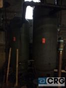 Lot of (2) vertical air storage tanks, (1) 10 foot and (1) 12 foot