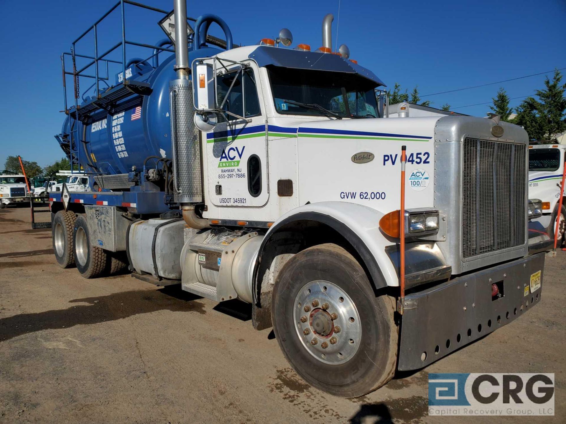 1997 Peterbilt 357 Turbo Vac Truck, 62,000 GVWR, with Presvac carbon high-dump liquid vac, PVD- - Image 2 of 8