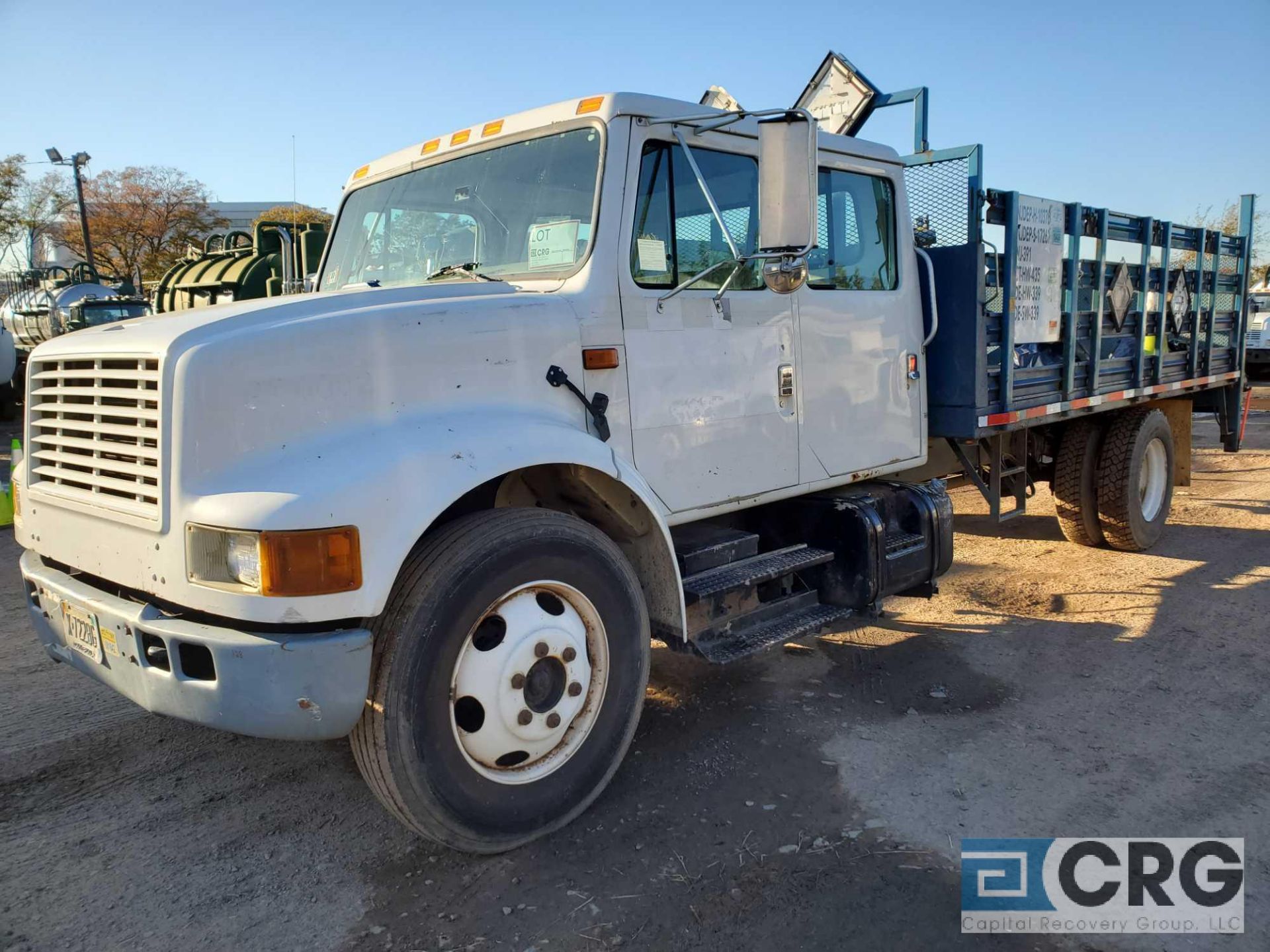 1996 International 4700 Crew Cab Rack Truck w/ lift gate