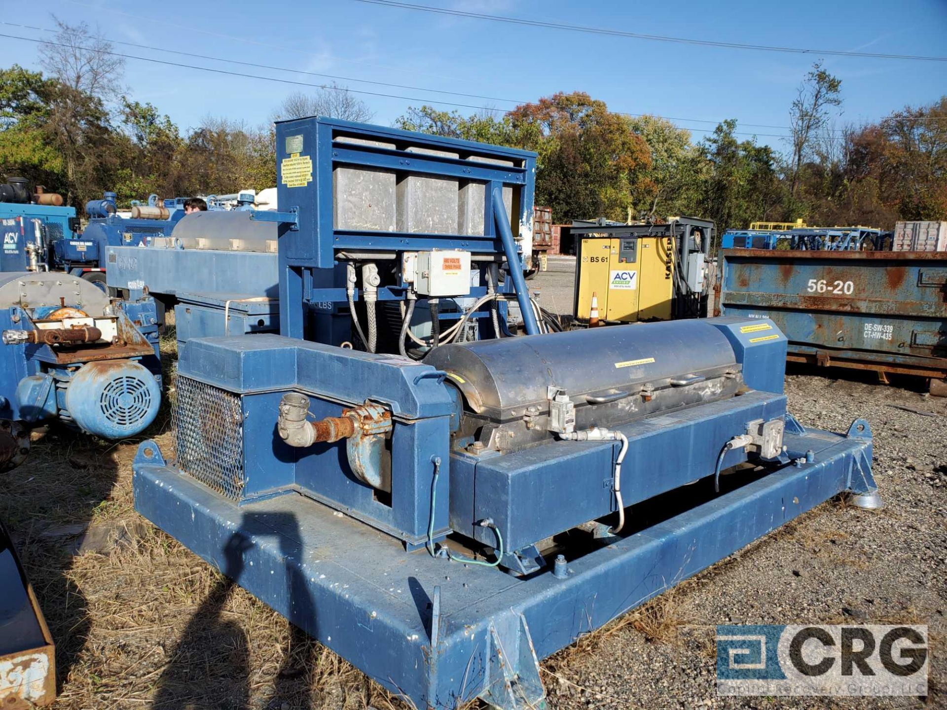 1991 Alfa Laval NX418 Centrifuge Unit, 3,000 GVWR, 480/3ph motors, VIN# 5015887 [located at 2527