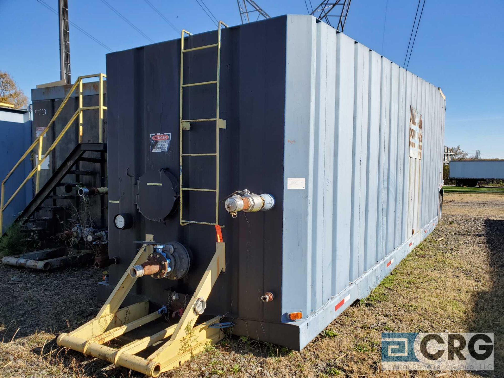 2000 Dragon Frac Tank, single wall, 21,000 gal. capacity, 102" smooth wall, flat roof with handrails