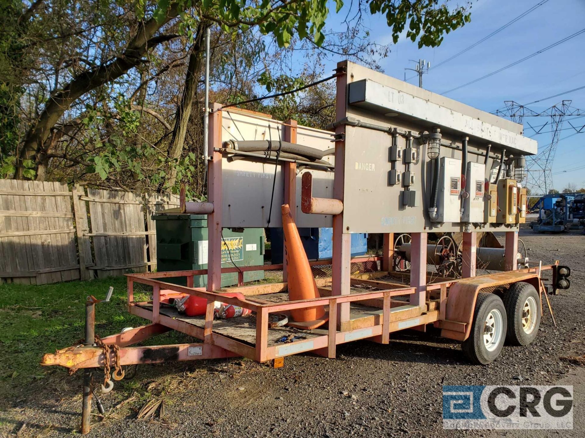 Portable cable/hose spooling cart, electric power hookups - Image 2 of 6