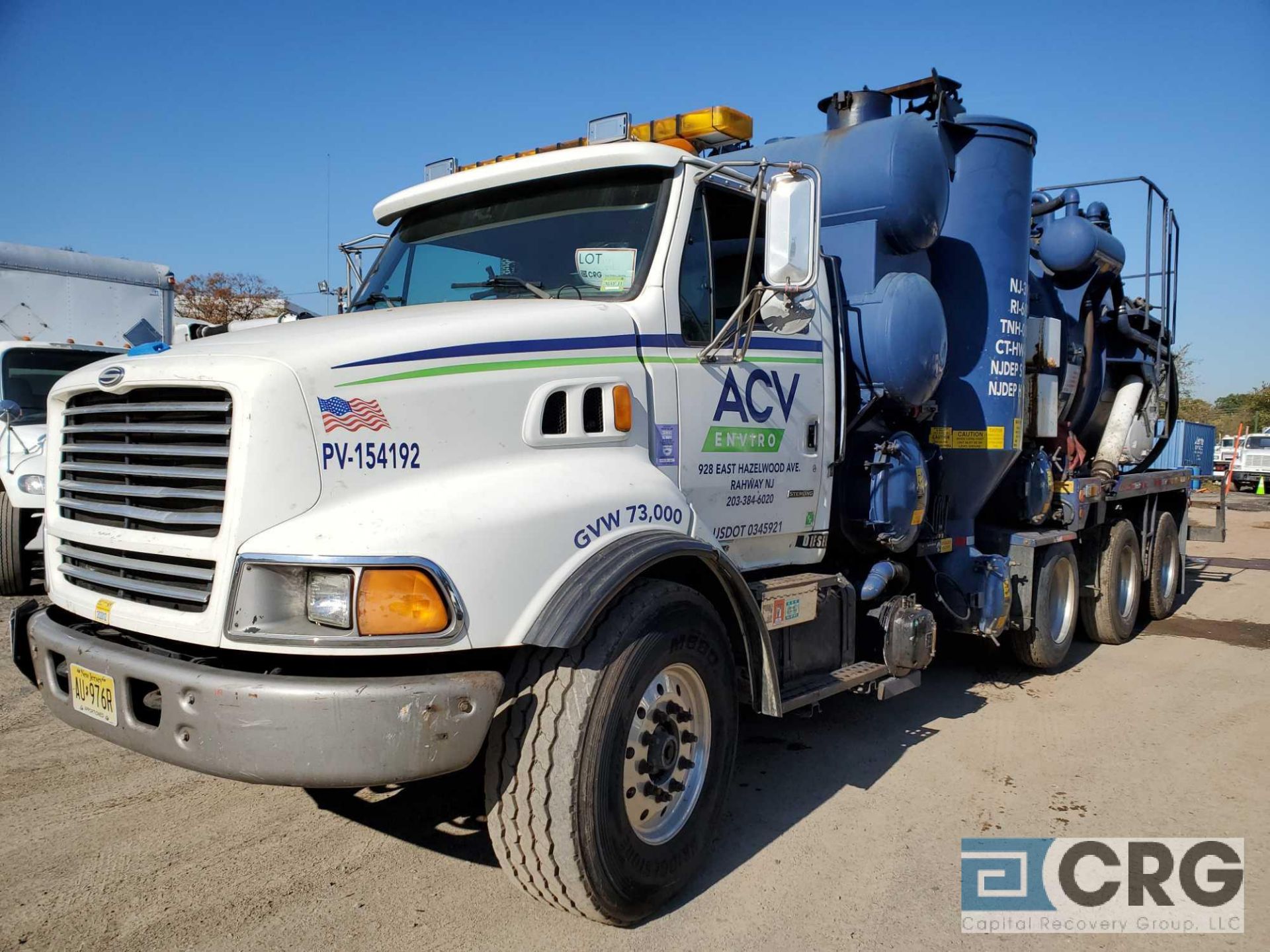 1999 Sterling L951 tag axle Turbo Vac Truck, 73,000 GVWR, with 3,000 gal. capacity Presvac carbon