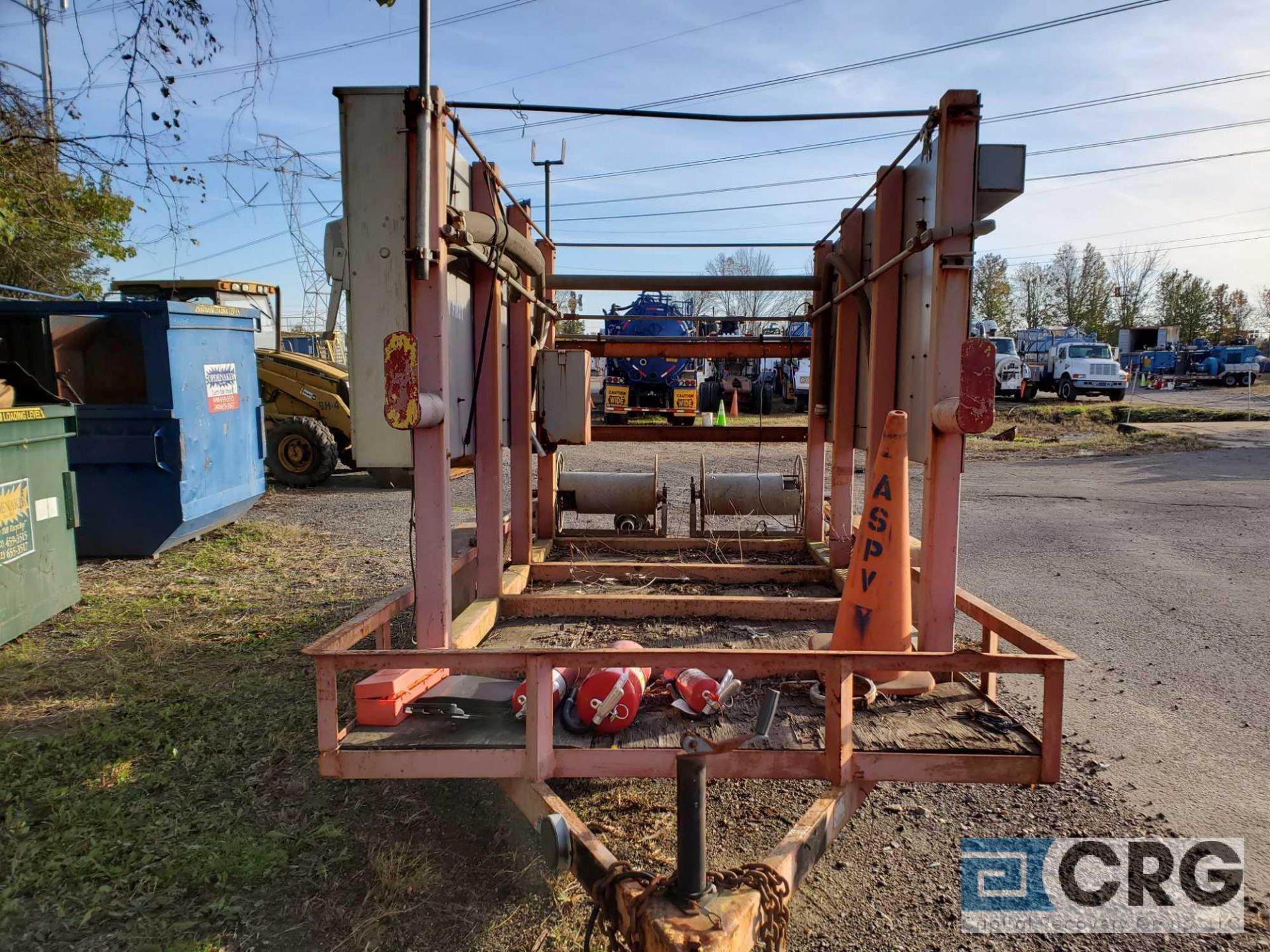 Portable cable/hose spooling cart, electric power hookups - Image 3 of 6