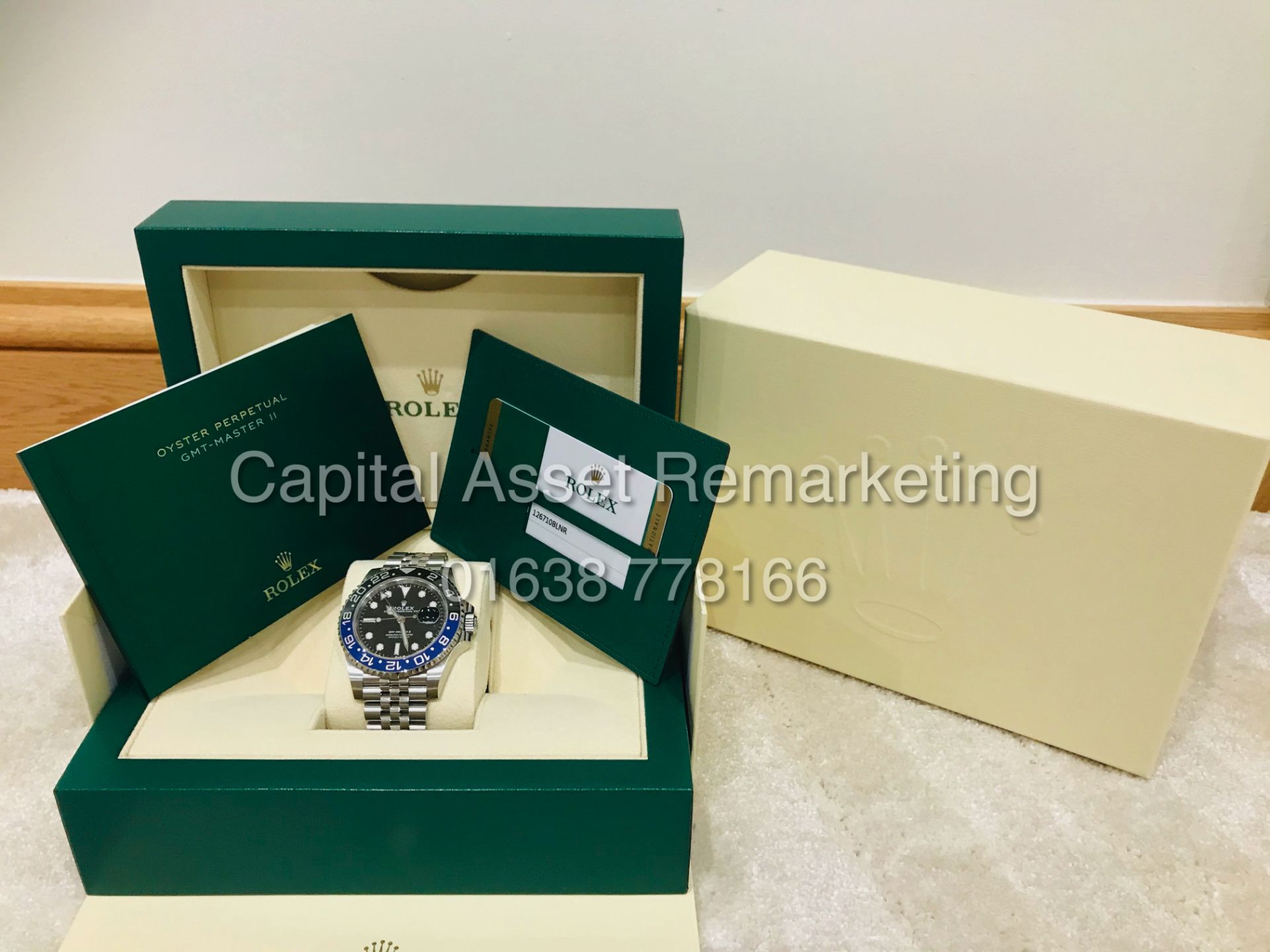 (ON SALE) ROLEX GMT-MASTER II "BATMAN / BLUE BLACK" BRAND NEW(2020) FULL SET INCLUDING WARRANTY CARD - Image 3 of 4