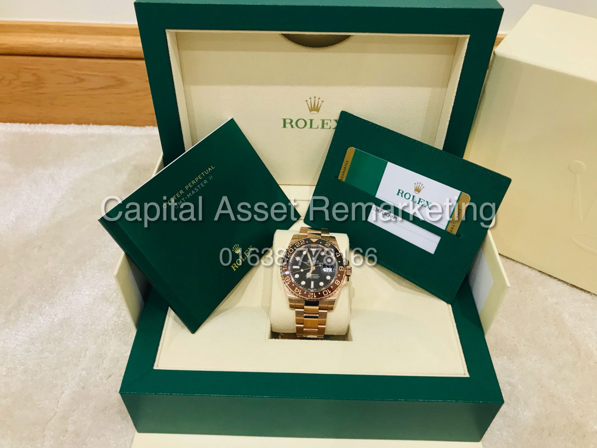 ROLEX GMT-MASTER II 40MM FULL 18CT EVEROSE SOLID GOLD (NEW-UNWORN) FULL SET INCLUDING WARRANTY CARD