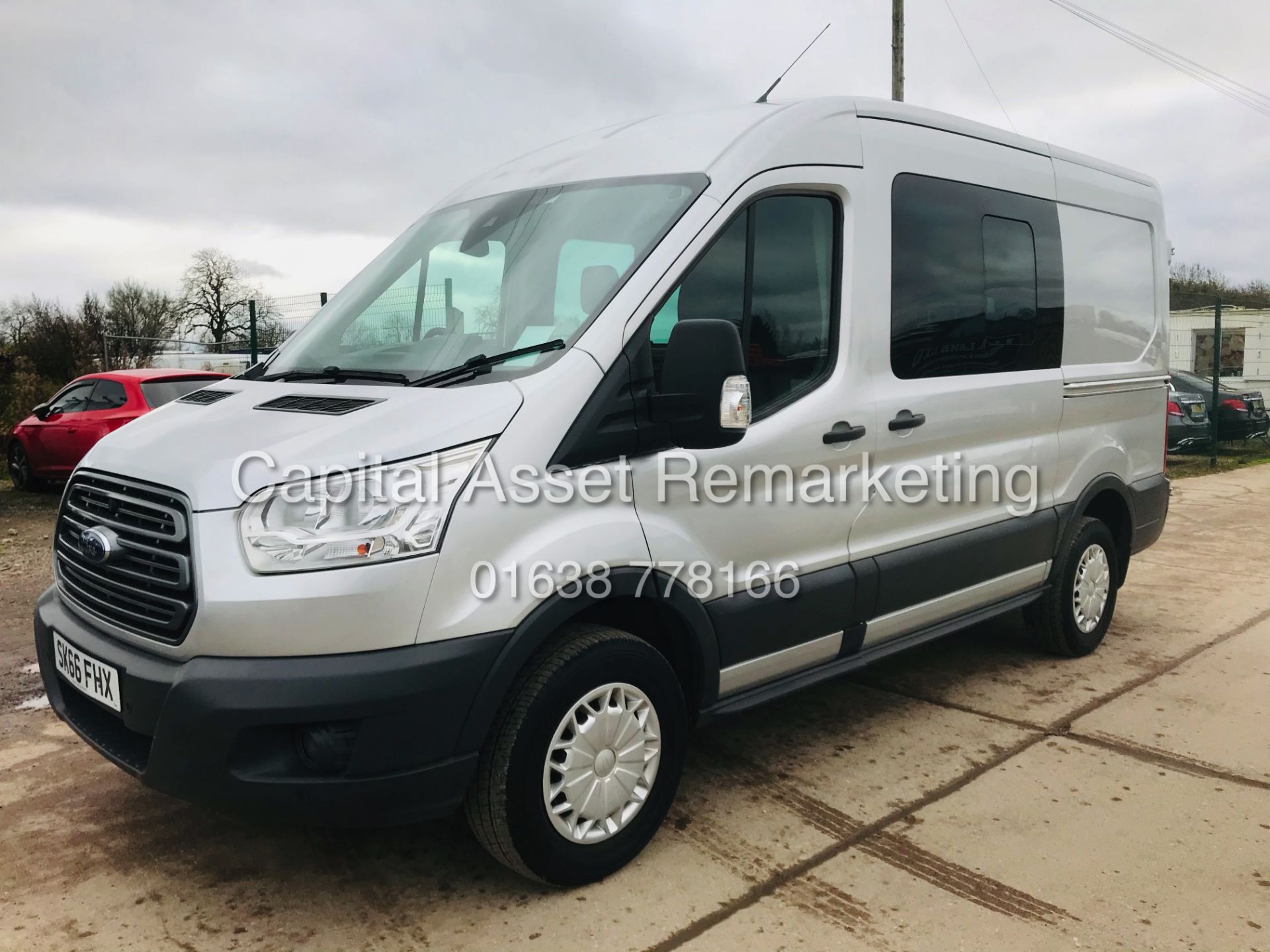 ON SALE FORD TRANSIT 2.2TDCI"TREND"L2H2 -1 OWNER FSH (2017 MODEL) AIR CON*EURO 6* 7 SEATER KOMBI VAN - Image 3 of 20