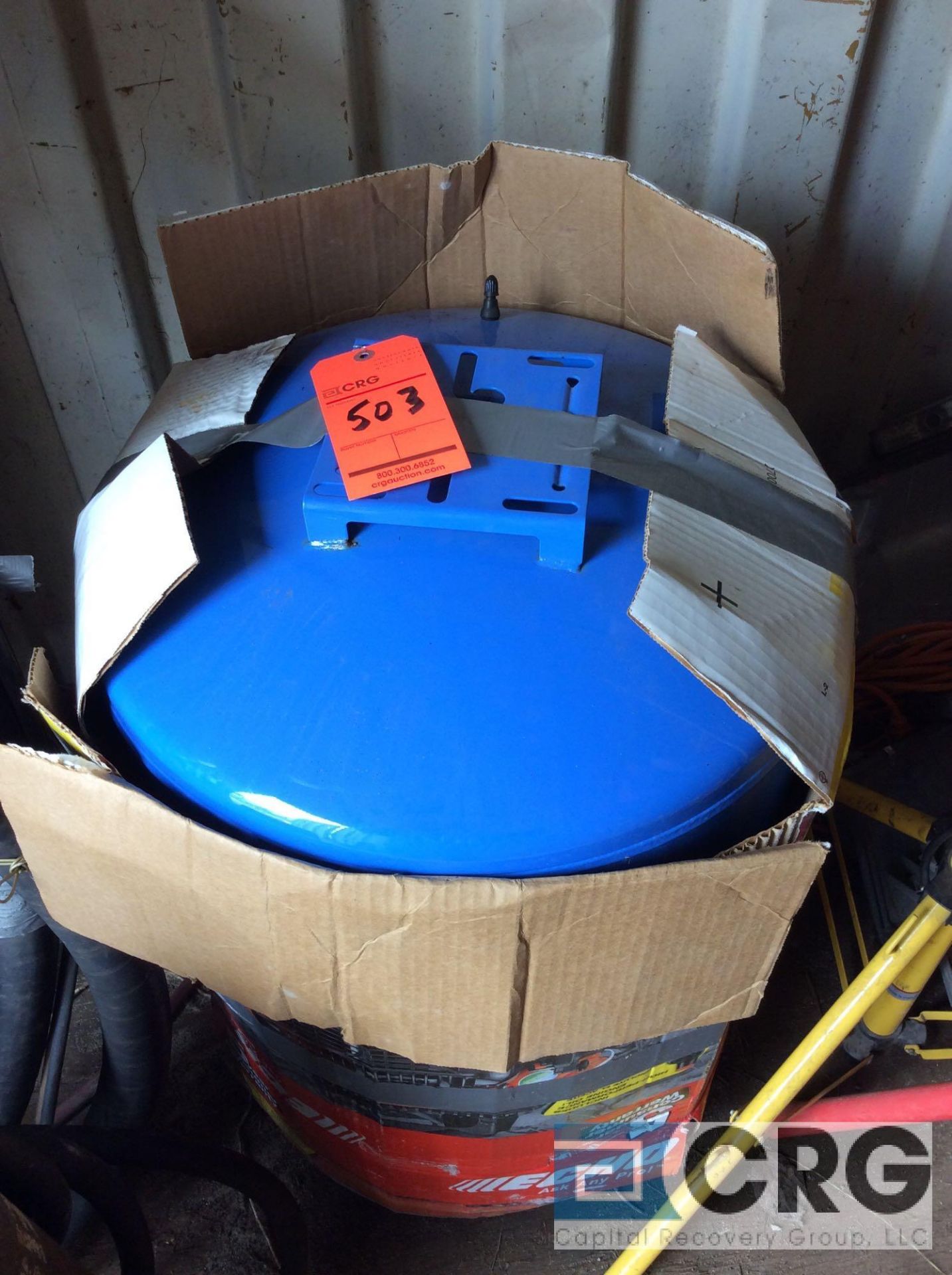 36 in. vertical air storage/expansion tank.