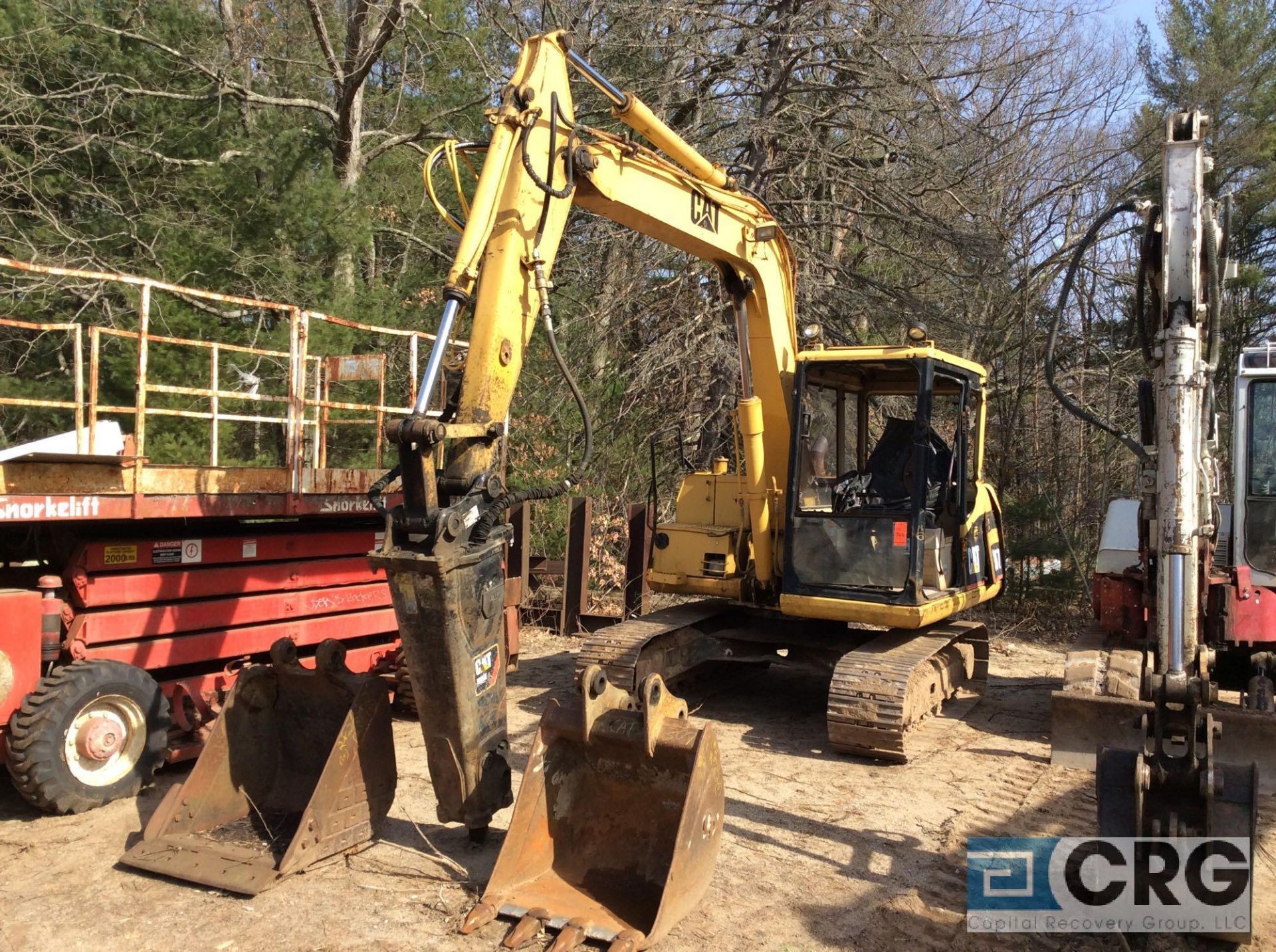 1995 CAT 307 track excavator, 17 1/2 inch wide steel tracks,