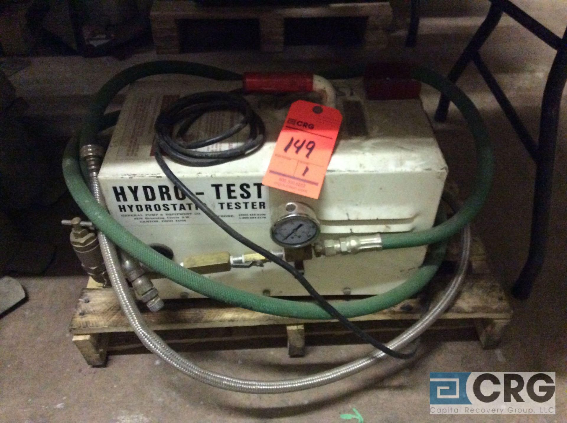 Hydro-Test 6334-350 hydrostatic tester, 350 max psi, s/n 02H864