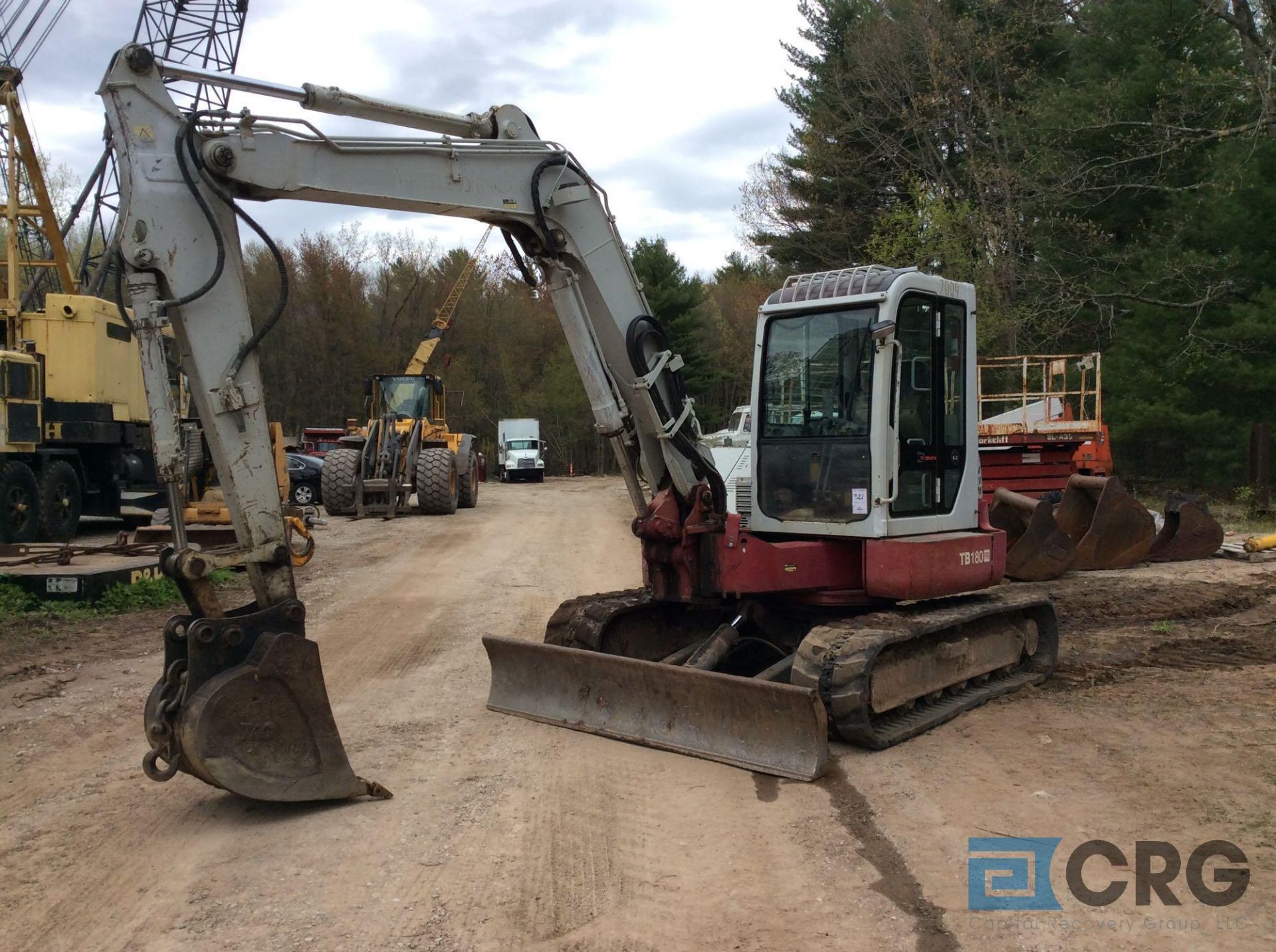 2007 Takeuchi TB180FR track excavator, TAG 23 inch wide bucket, 90 inch wide blade