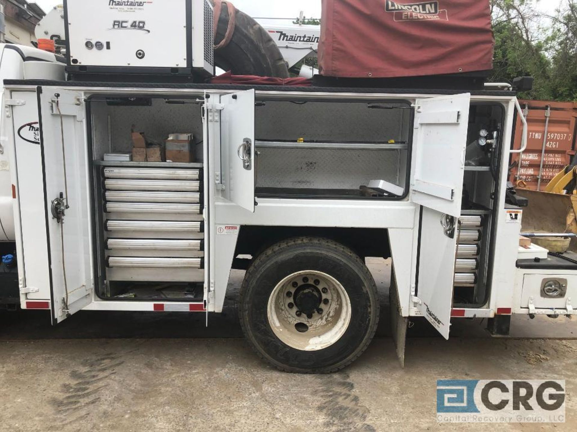 2013 Ford F750 SD Mechanics Truck, Maintainer MTS-2-084 Body, MTS Tall Tower Crane 10,000 lb - Image 13 of 26