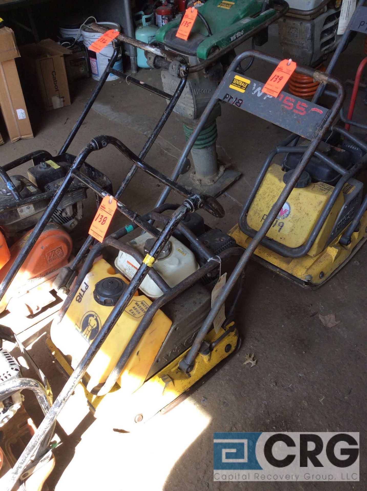 Wacker WP1550AW single direction plate compactor with water tank, with Honda GX160 motor