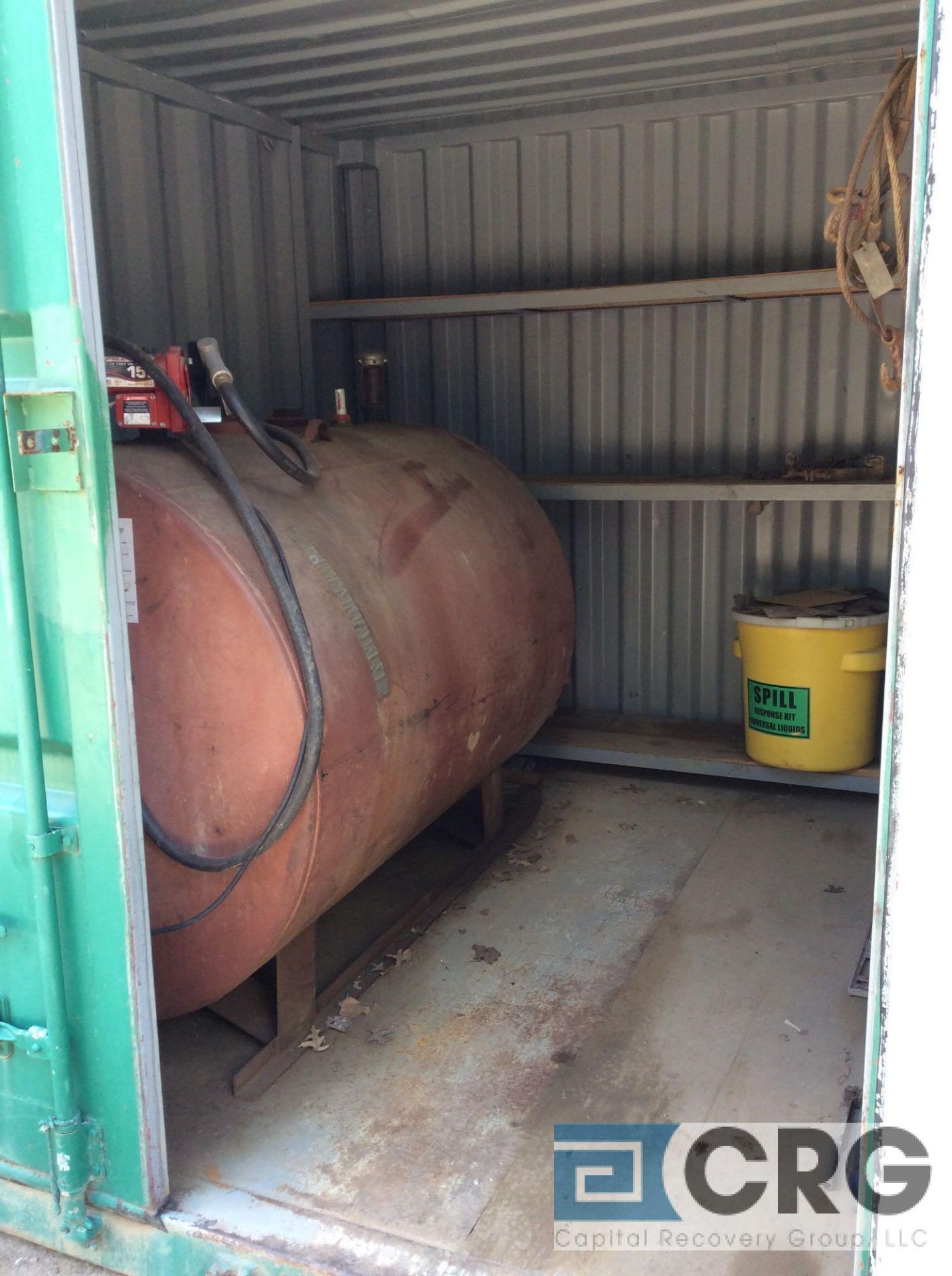 10' X 8' X 8' 6" steel dry shipping container with 500 gallon fuel tank - Image 2 of 2