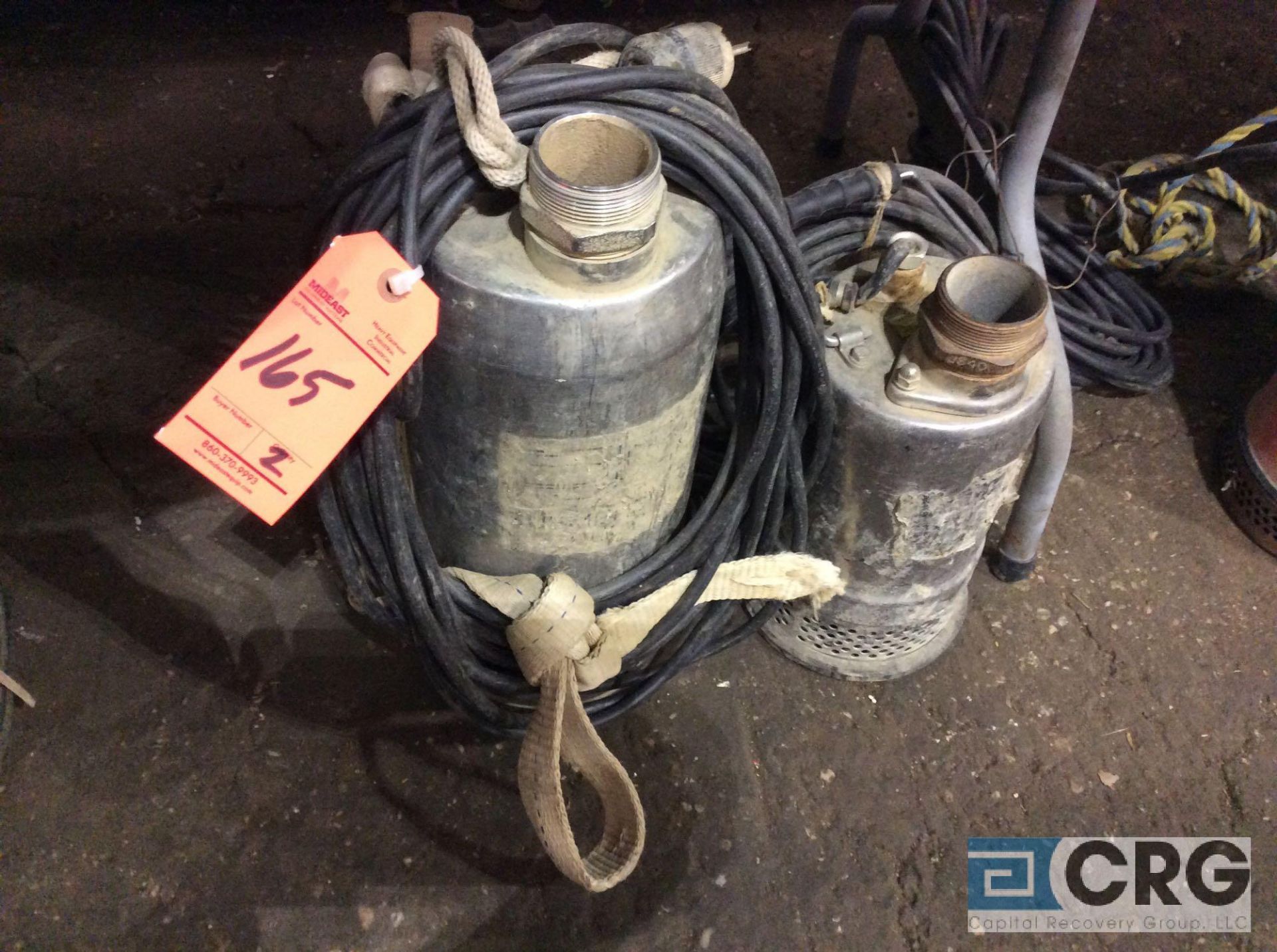 Lot of (2) asst stainless steel submersible pumps