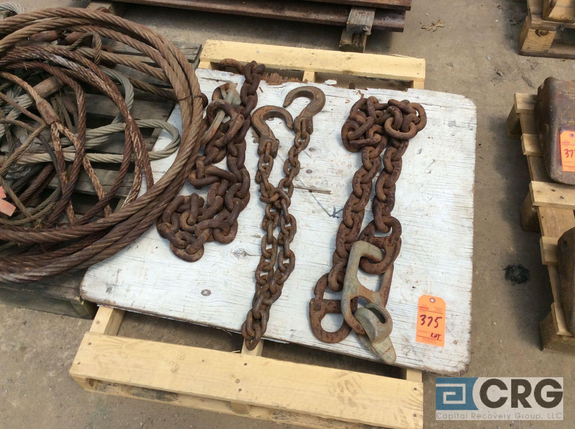 Lot asst chain and wire ropes - Image 2 of 2