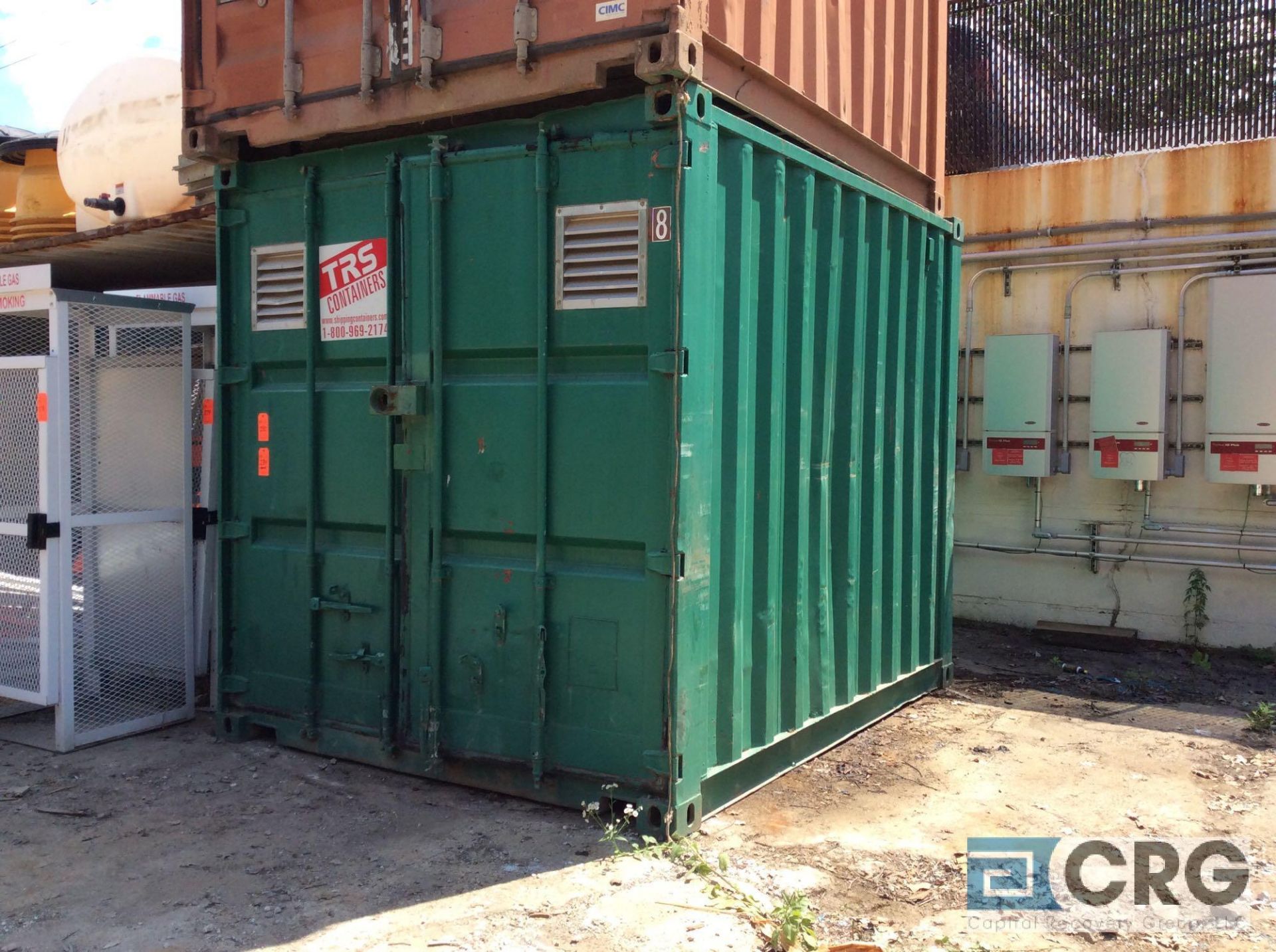 10' X 8' X 8' 6" steel dry shipping container with 500 gallon fuel tank