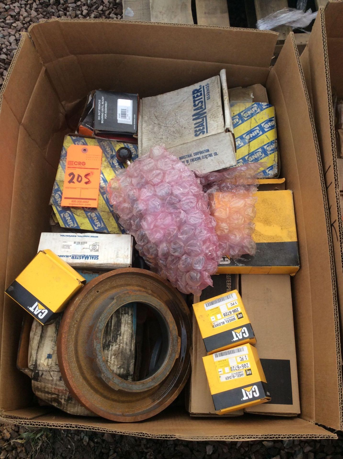 Lot of asst CAT parts, contents of skid