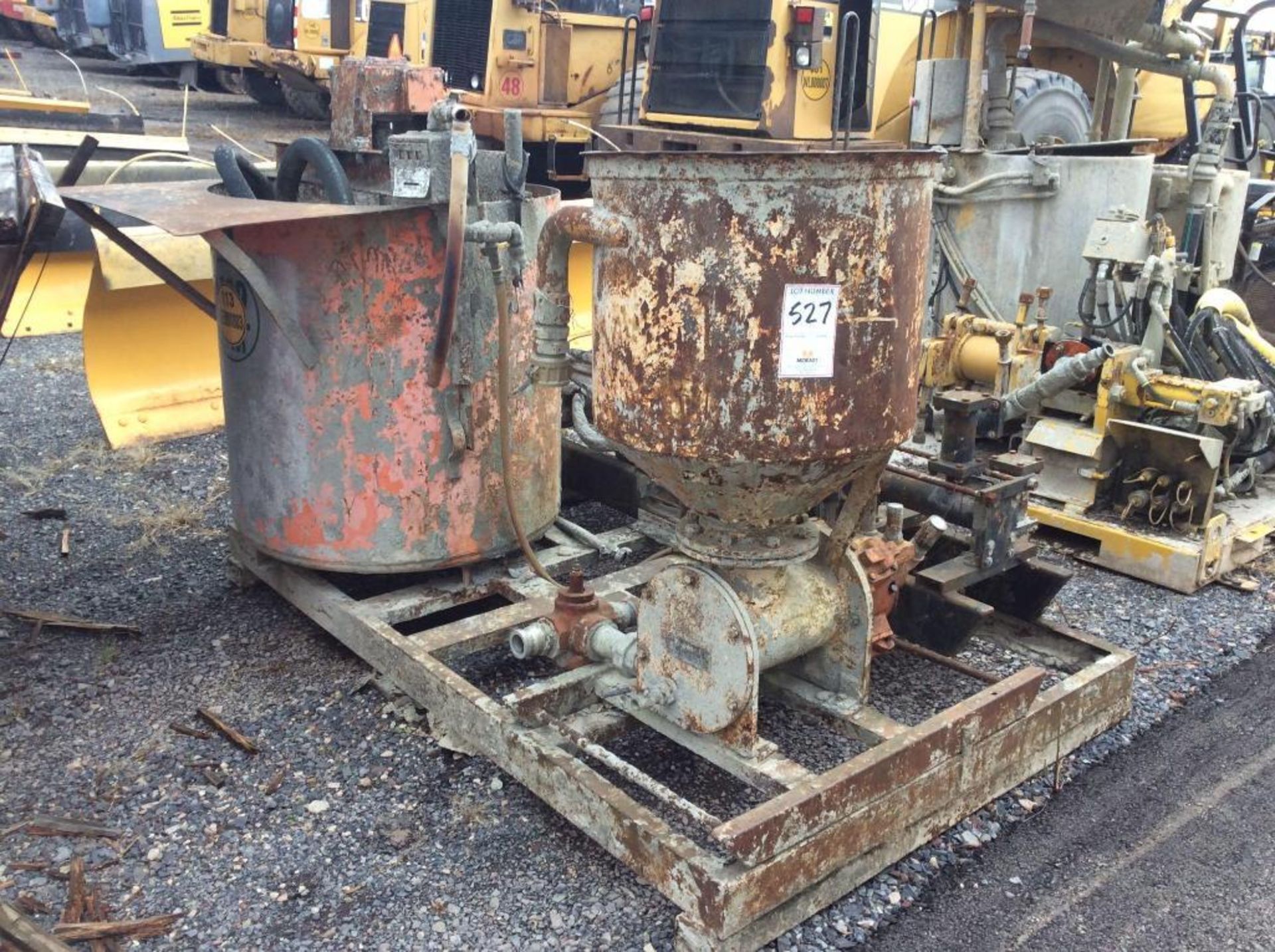 Cambrian Equipment Co grout plant, skid mounted with tanks and hydraulic pump