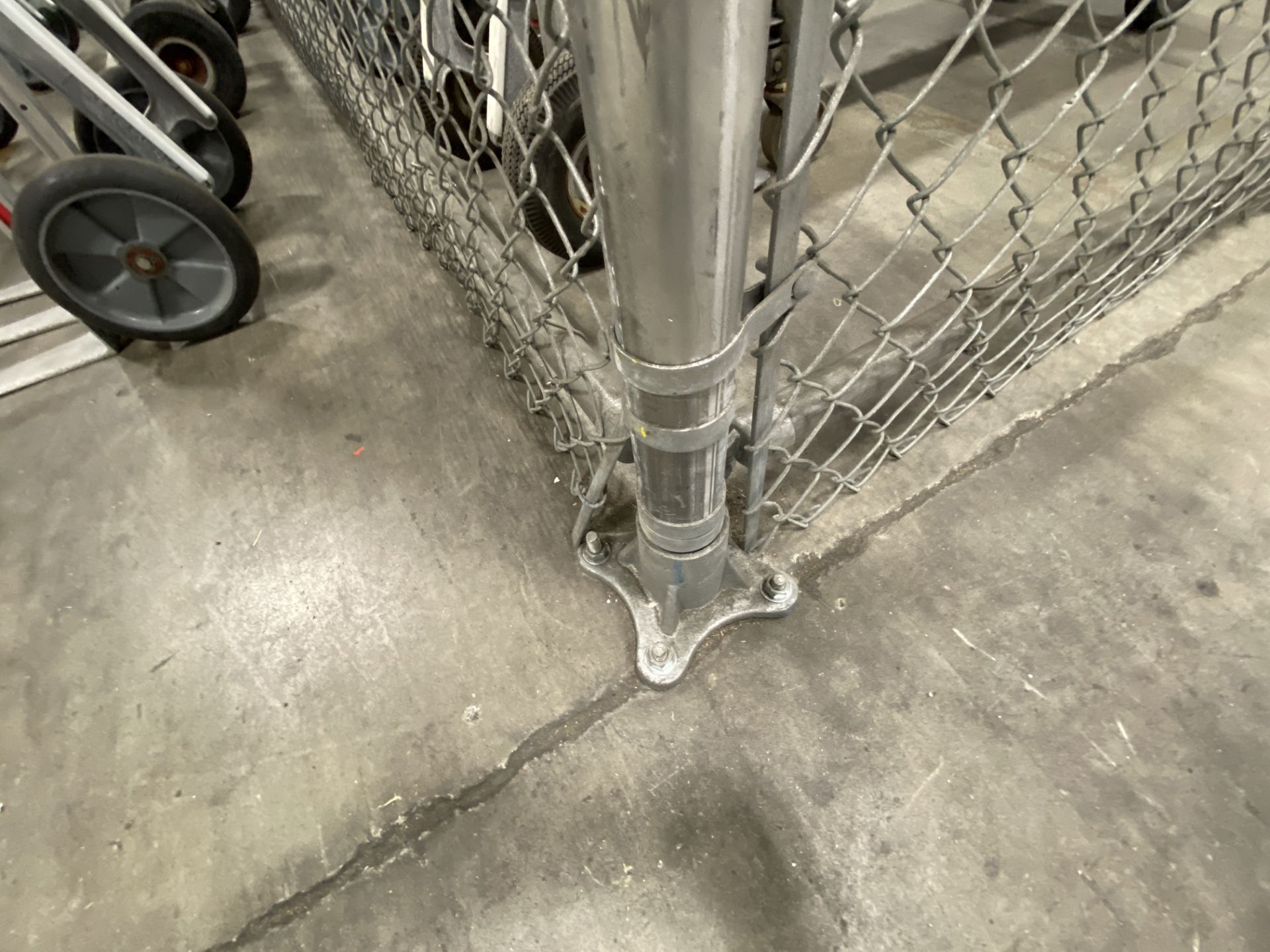 Lot of HD galvanized chain link safety/security cage including (5) 10' (l) X 10' (h) floor mounted - Image 2 of 6