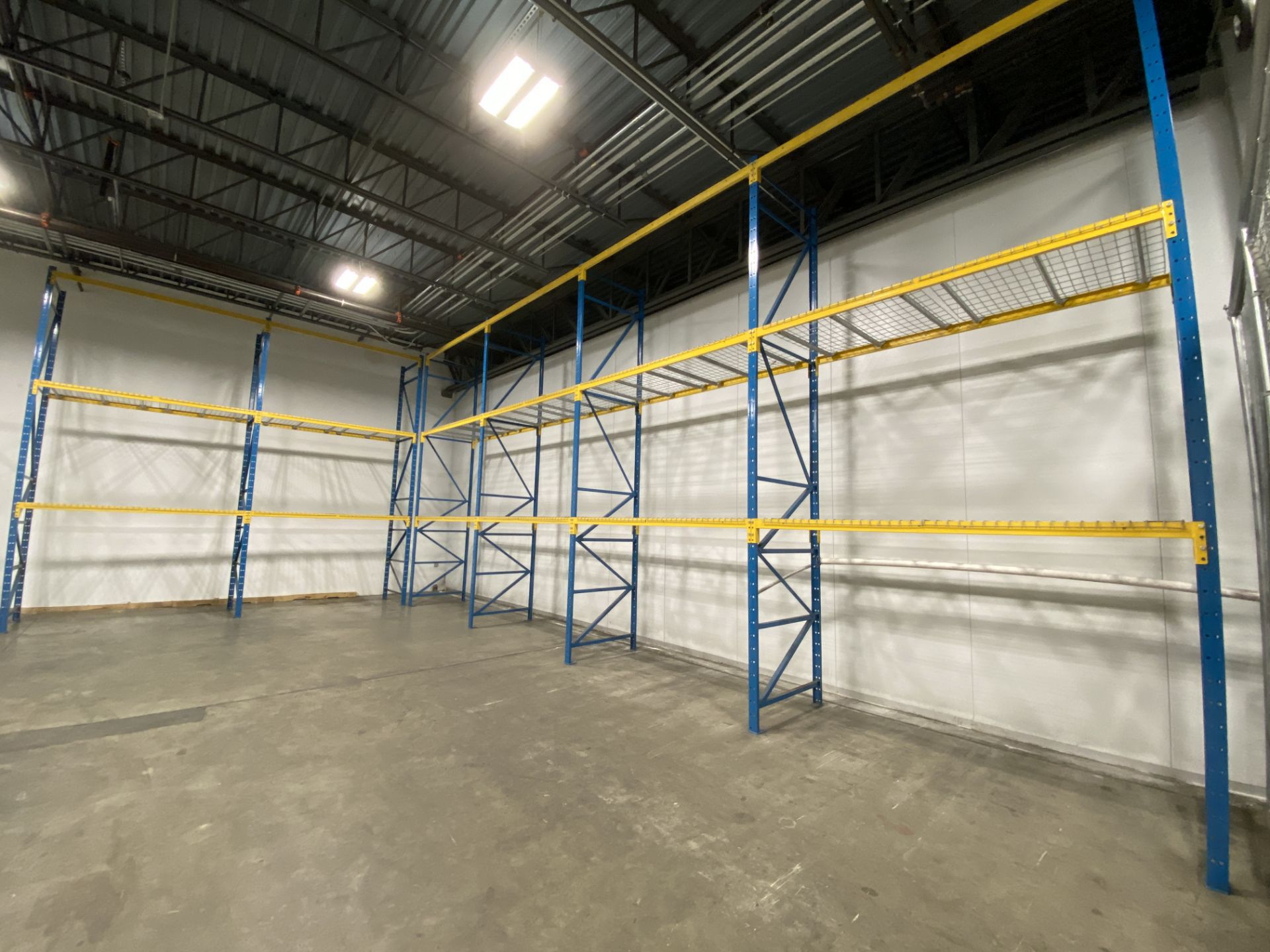 Lot of structural steel pallet racking including (8) 42" X 18' uprights, (24) bolt in 96" cross - Image 3 of 4