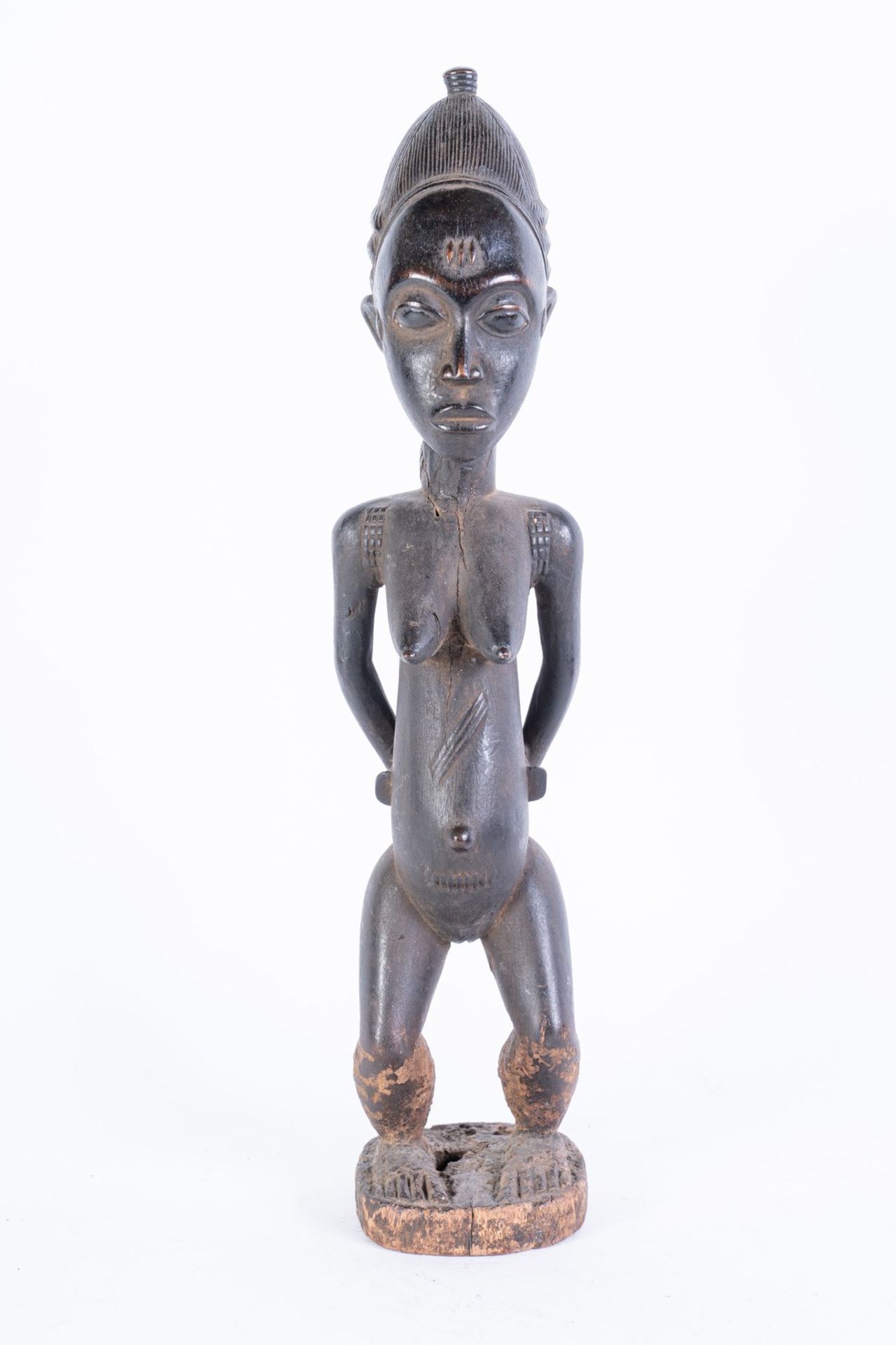 Arte africana Sculpture depicting mother and son, BaoulÃ¨Ivory Coast.